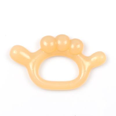 China Wholesale Shaped Baby Finger Toy Teether Customized BPA Free Food Grade Soft Silicone Teether for sale