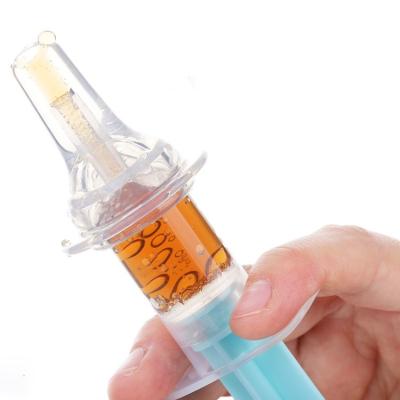 China BPA Free Baby Oral Feeding Syringe For Medicine Oral Conductive Liquid Dispenser Feeding Baby With Nipple Head for sale