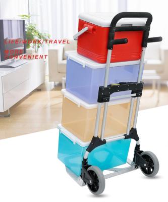 China Foldabel Heavy Duty Folding Wheel Warehouse Hand Cart 200kg Folding Mobile Cart for sale