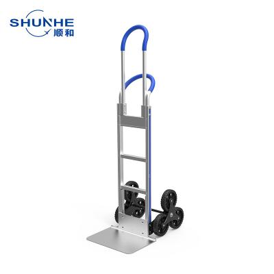 China Six Wheels Climber Hand Cart Heavy Duty Aluminum 440lbs Hand Carts with Six Solid Wheels for sale