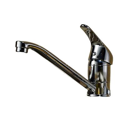 China Modern Classic Single Handle Kitchen Sink Faucet, 360 Degree Brass Swivel Single Hole Mixer Tap, Chrome for sale