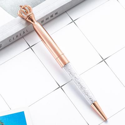 China Write New Design Wholesale Product High Quality Stationery Gift Colors Crown Ballpoint Pen for sale