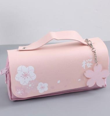 China School Office Cute Cute Cherry Blossom Sakura Kawaii Stationary Pencil Case for sale