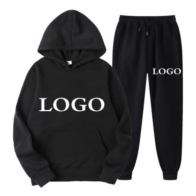 China Custom Anti-Wrinkle OEM Sports Fitness Unisex Daily Tracker Sets Men Pullover Hoodie Set for sale