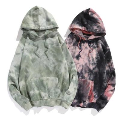 China new fashionable Anti-wrinkle tie-dye sweatshirt unisex loose sports wear T-shirt men Hoodies 100% cotton oversized for sale