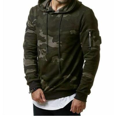 China Anti-wrinkle Fashion Polyester Streetwear Jacket Casual Long Sleeve Camouflage Printed Hoodies For Men for sale