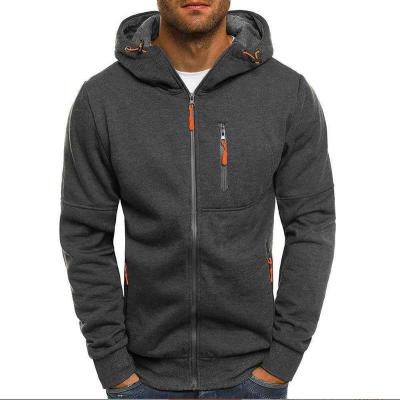 China Custom OEM Autumn Sweater Plain Pullover Zipper Men Hoodies Polyester Casual Cardigan Hooded Anti-wrinkle for sale