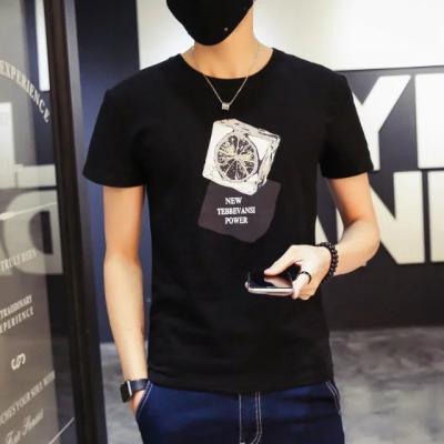 China China Wholesale Clothing Men's Sleeve Shorts Anti-Wrinkle Cotton Casual Oversized Men's T-shirt T-shirt for sale