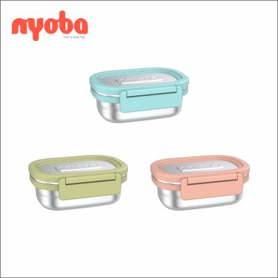 China Square Food Storage Container Homio 6578 Tedemei Portable Leak-Proof Lunch Box Freshness Preservation Stainless Steel BPA Free Lid 4 Locks Gasket Ring 1L for sale