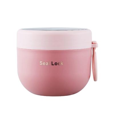 China 2022 China Factory New Fashion Freshness Keeping Kids Bowl Stainless Steel Portable Soup Cup With Lid Spoon for sale