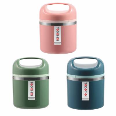 China Homio Tedemei Round 830ml Student Stainless Steel Portable Leak-proof Inner Lunch Box Bento Lunch Box Fresh Hand Held Food Container for sale