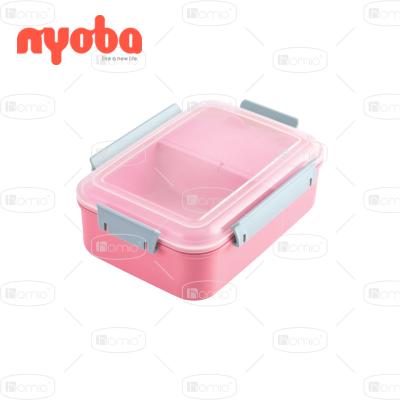 China Wholesale Homio 3 Cleavage Lunch Box 1.2L Food Grade Waterproof Plastic Portable Portable Outdoor Student Freshness Preservation for sale