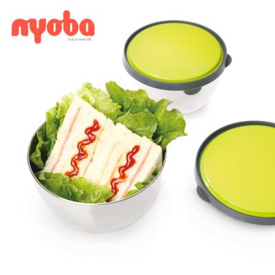 China Homio Tedemei High Quality Portable Lid Freshness Preservation Wholesale 201 400ml Stainless Steel Student Food Leakproof Storage Container for sale