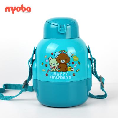 China 2019 Viable NEW Large Leak Proof Plastic Portable Multifunctional Cartoon Wholesale With Rope And Straw Kid Child Outdoor Water Bottle for sale