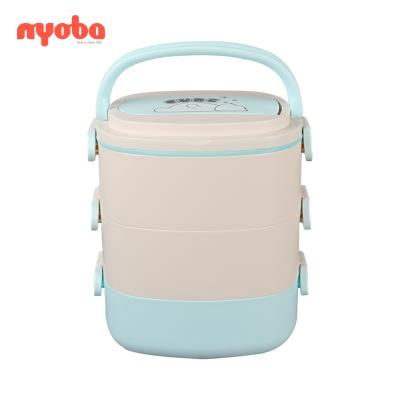 China Wholesale Hot Selling Freshness Preservation 2019 New BPA Free Student Healthy Colorful Leakproof Plastic Outdoor Portable Diapers 3 Child Outdoor Bowl for sale