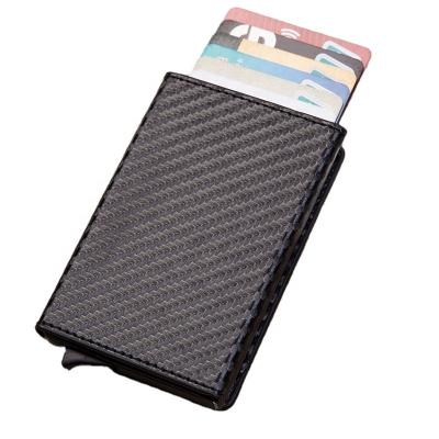 China RFID RFID Blocking Card Mini Bifold Men Slim Wallet With Aluminum POP Case for sale