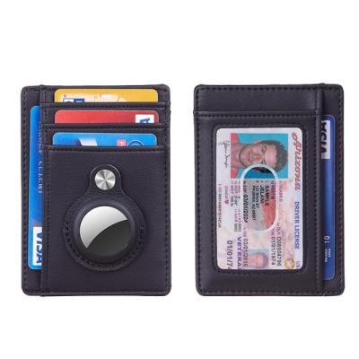 China BOSHIONCASE Credit Card Customized Logo Pu Card Holder RFID Blocking Card Holder Wallet Airtag Slim Slot Anti Theft Cards Case for sale