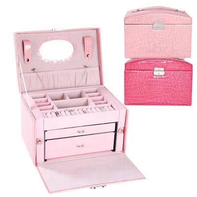 China Jewelry Storage BMD PU17011 Handmade Cosmetic Box PU Leather Jewelry Packaging Gift Box for sale