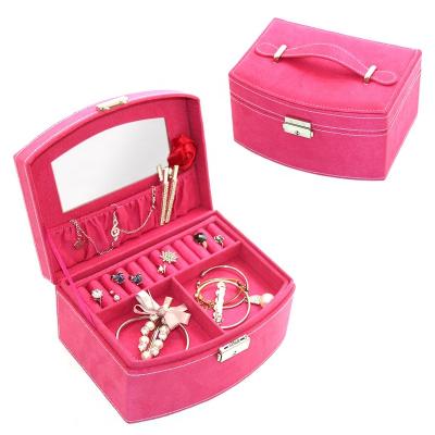 China BMD Jewelry Storage/Collection/Display Faux Suede Jewelry Box With Tray Promotional Items Best Small Jewelry Display Business Ideas - R042b for sale