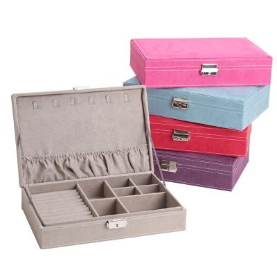 China Velvet Jewelry Box for Jewelry Storage/Collection/Display with Key and Lock for Women, Jewelry Storage Box - BMD R19008 for sale