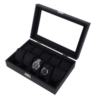 China Watch Box Made in China 10 Large Multi Slots Leatherette Watch Cases for sale