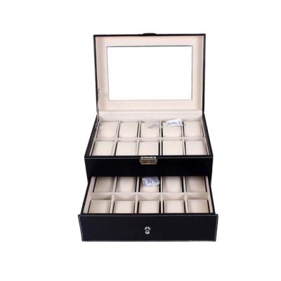 China Personalized luxury handmade made to order leather watch box for sale