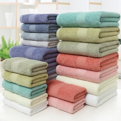 China Factory Wholesale Custom Made Simple Absorbent Cotton Jacquard Jacquard 100% Cotton Bath Towels for sale