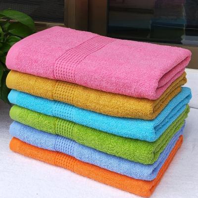 China Cheap Custom Cheap Polyester Cotton Terry Jacquard Face Hand Towel Bath Towels Sets for sale