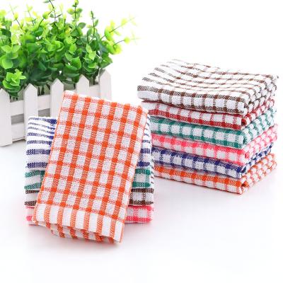 China 100% Organic Cotton Disposable Terry Waffle Kitchen Hand Towel Waffle Tea Towels Cotton Stripe Fine French Linen Dish Customized for sale