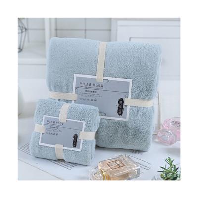 China Direct Selling Rectangle Absorbent Durable Knitted Coral Fleece Face Towel For Home for sale