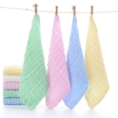 China 100% Hypoallergenic Baby Muslin Towel Set Supplier Cotton Face Towel Saliva Washcloths Cloth Baby Face Towels Child Safe Washing for sale