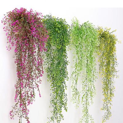 China Hot Sale Plastic Wall Decor Hanging Cloth 85cm Long Artificial Plants For Home Decoration for sale