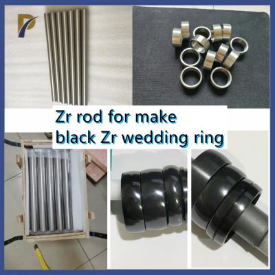 China 21 - 27 mm Diâmetro Zr702 Rod / Bar de zircônio para fazer anel de casamento preto à venda