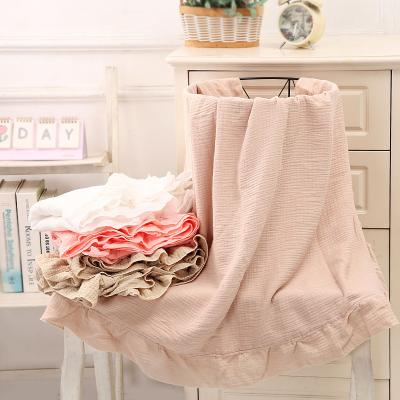 China Wearable 100% Organic Cotton Baby Blanket Muslin Wrap Soft Wraps Newborn Baby Blanket for sale