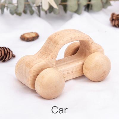 China Develop Toy New Design Educational Baby Children's Intelligence Toy Wooden Toy Montessori Baby Teether Wooden Teether Hot Car Beech for sale