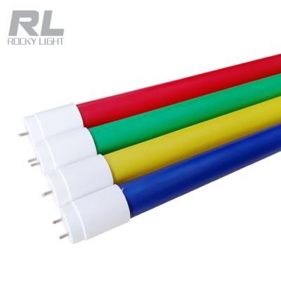 China ROCKY LANDSCAPE light 2ft 9W T8 color led tube light IC driver led colored T8 tube with cover colored glass tube for sale