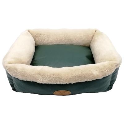 China Factory Factory Sustainable Faux Fur Leather Pu Leather Dog Bed Waterproof Comfy Sofa Cozy Pet Bed In Bedroom Living Room Corridor for sale