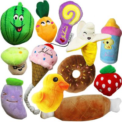 China 12 Pack Viable Squeaky Dog Toys Cute Plush Toys For Medium Small Dog for sale