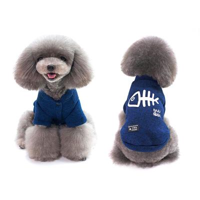 China Cute Viable Pet Clothes For Dog Cat Puppy Coat Fish Bone Sweatshirt Warm Sweater Dog Outfits for sale