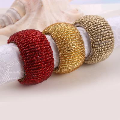 China Viable Colorful Crystal Round Napkin Ring for sale