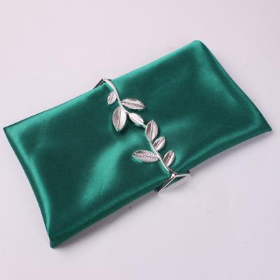 China Viable Metal Rectangle Leaf Silver Napkin Rings for sale