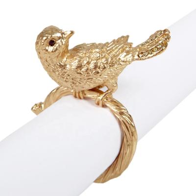 China Viable Gold Bird Napkin Rings for sale