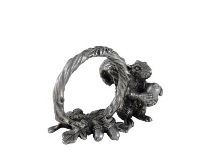 China Sustainable Squirrel Branch Metal Napkin Rings For Table Decoration, Party for sale