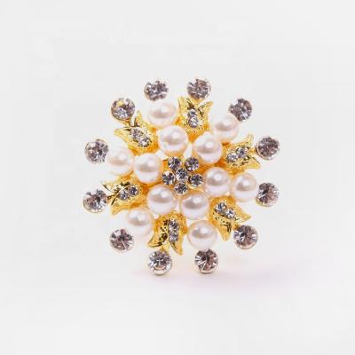 China Pearl Viable Crystal Flower Napkin Rings for sale