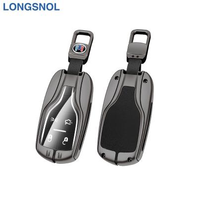 China High Quallity LONGSNOL Car Keys Bag Cover Keychain Cowhide Car Key Case For Maserati Car Key Accessories High Quality for sale