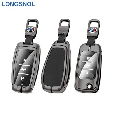 China High Quallity LONGSNOL Car Keys Bag Cover Keychain Cowhide Car Key Case For Changan Car Key Accessories for sale