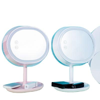 China Lighted Lighted Makeup Mirror Desktop Mirror With Led Mirror 3 Color 