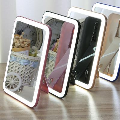 China Lighted LED Hairdressing Mirror Touch Switch Mode Type Desk Led Cosmetic Mirror for sale