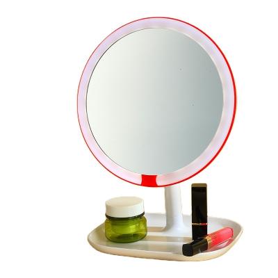 China Wholesale Customs Lead Lighted Desktop Makeup Mirror With Led Lighted Makeup Mirror for sale