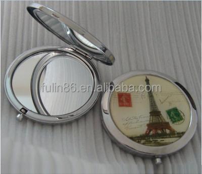 China 2022 Customized Pocket Mirror Mini Mirror Round Cosmetic Mirror Young Lady Foldable Make Up Mirror for sale